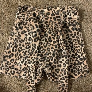 Express high waisted leopard shorts